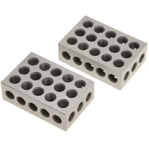 2Pcs Precision Blocks Hardened Steel 1-2-3 Blocks 0.0001