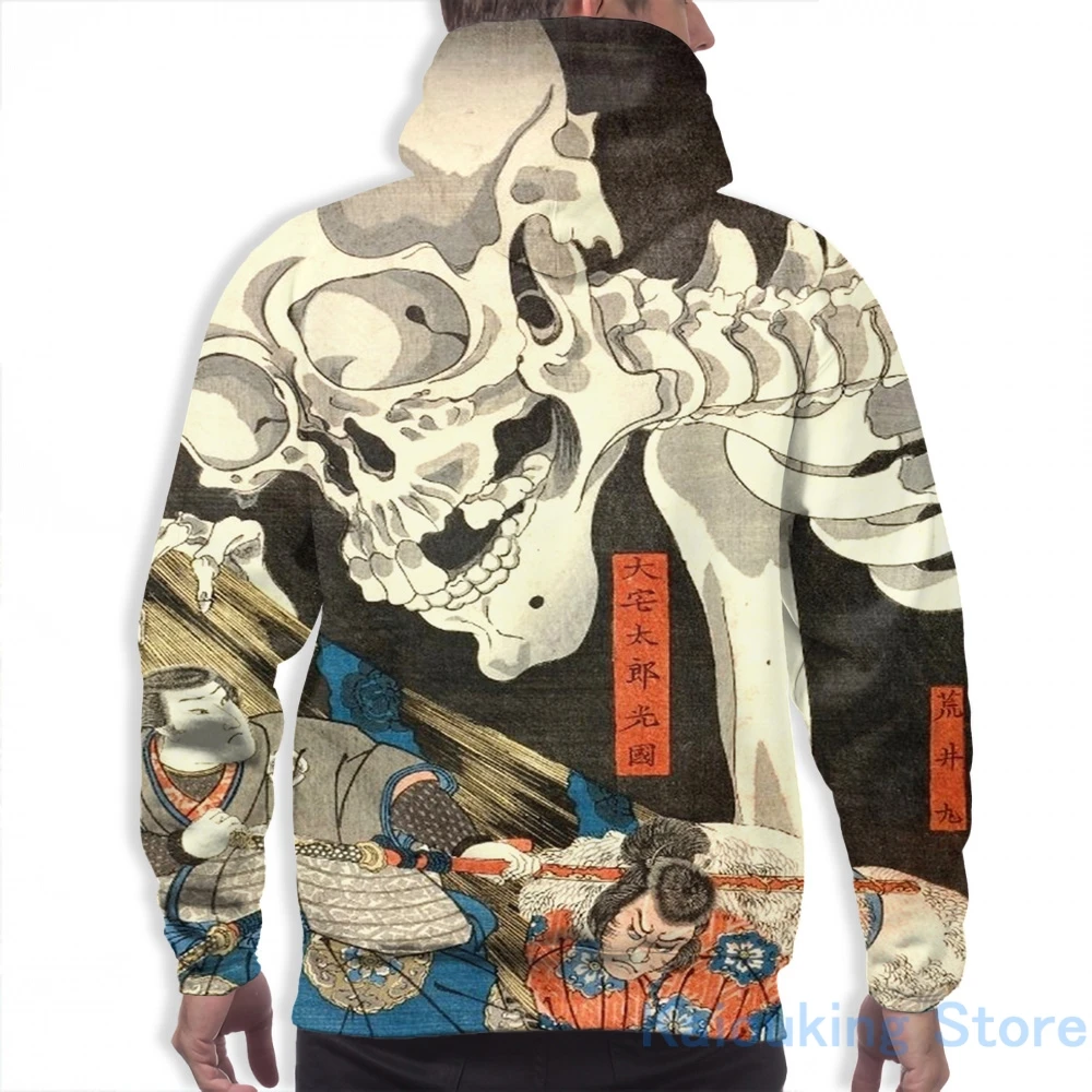 Mens Hoodies Sweatshirt for women Utagawa Kuniyoshi - Takiyasha the Witch and the Skeleton Spectre Casual hoodie Streatwear