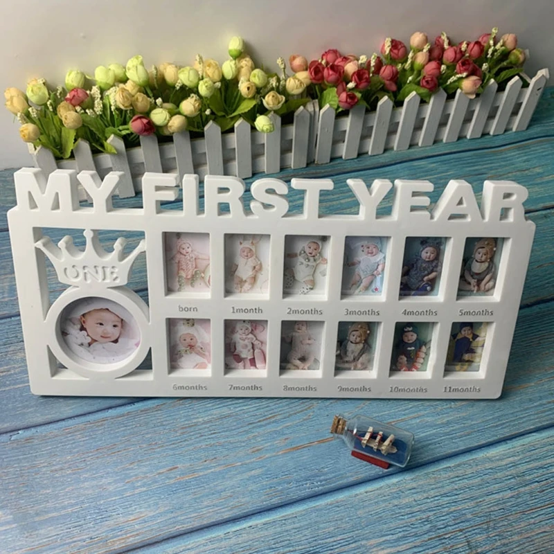 

Year Baby Frame 0-12 Months Pictures Photo Frame Souvenirs Kids Growing Memory Gift