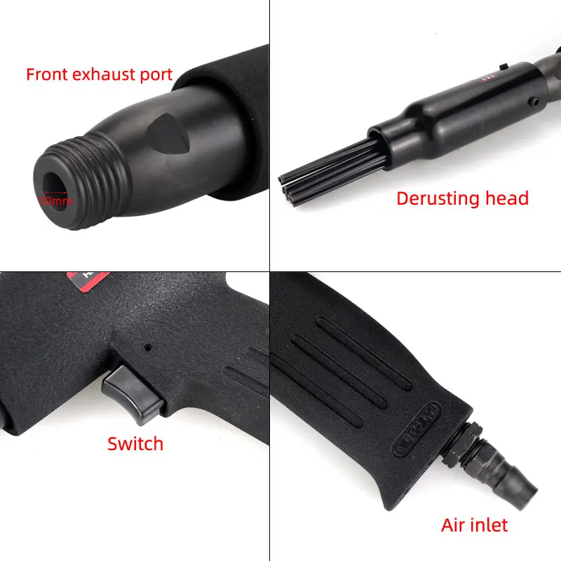 Hifeson high quality pneumatic needle derusting gun 190C250C pneumatic hand-held small derusting tool