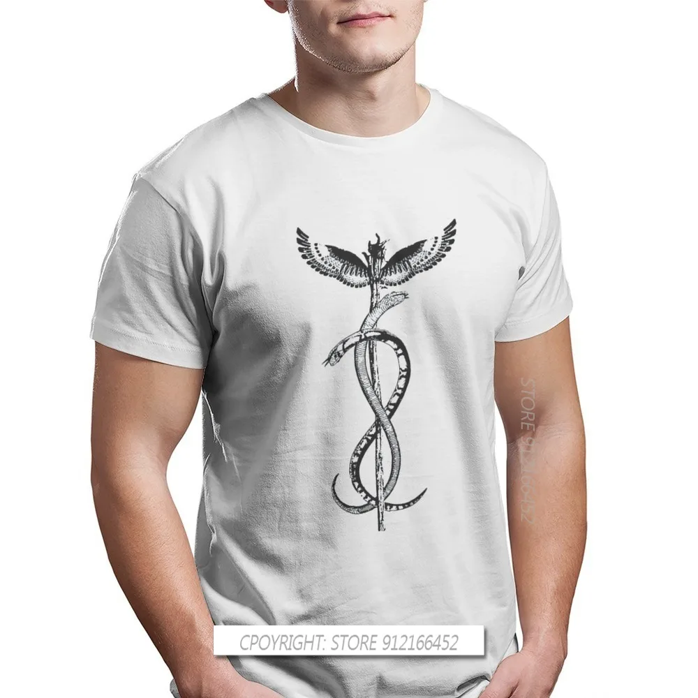 Men Roman Mythology Janus Vesta Archaic Triad Chic Fashion T-Shirt Caduceus Pure Cotton Graphic Streetwear