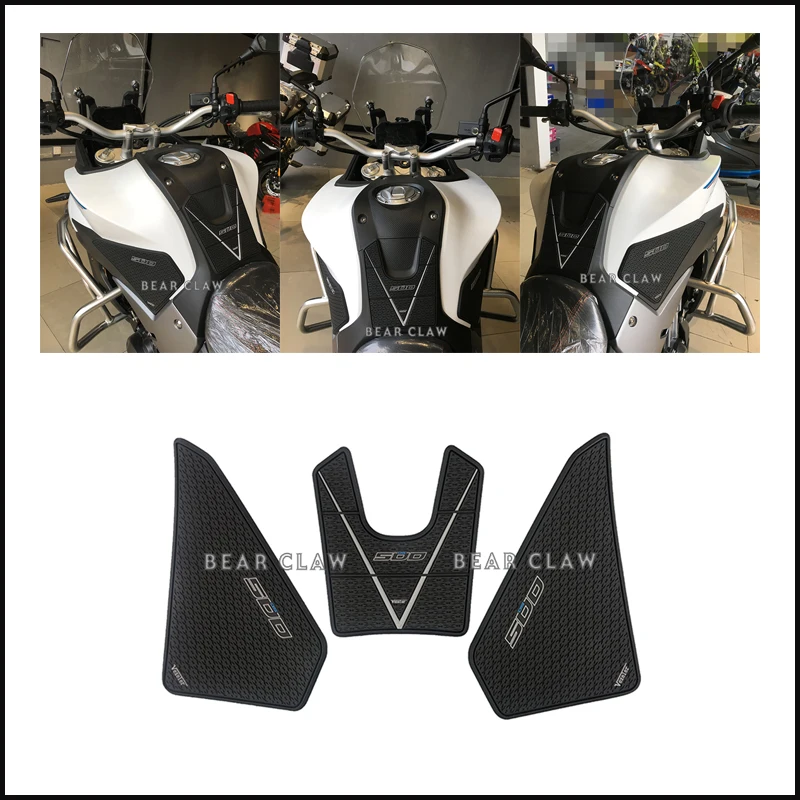 Voor Loncin Voge Longxin Wuji 500DS DS500 500ds Motorcycle Tank Pad Protector Sticker Decal Gas Knee Grip Tank Traction Pad side