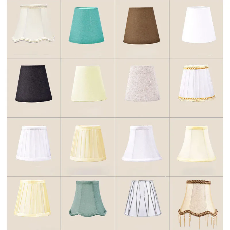 Commonly Used Fabric Lamp Shade Chandelier, Mini Lampshade for Table, Wall Lamp Living Room Bedroom Clip On