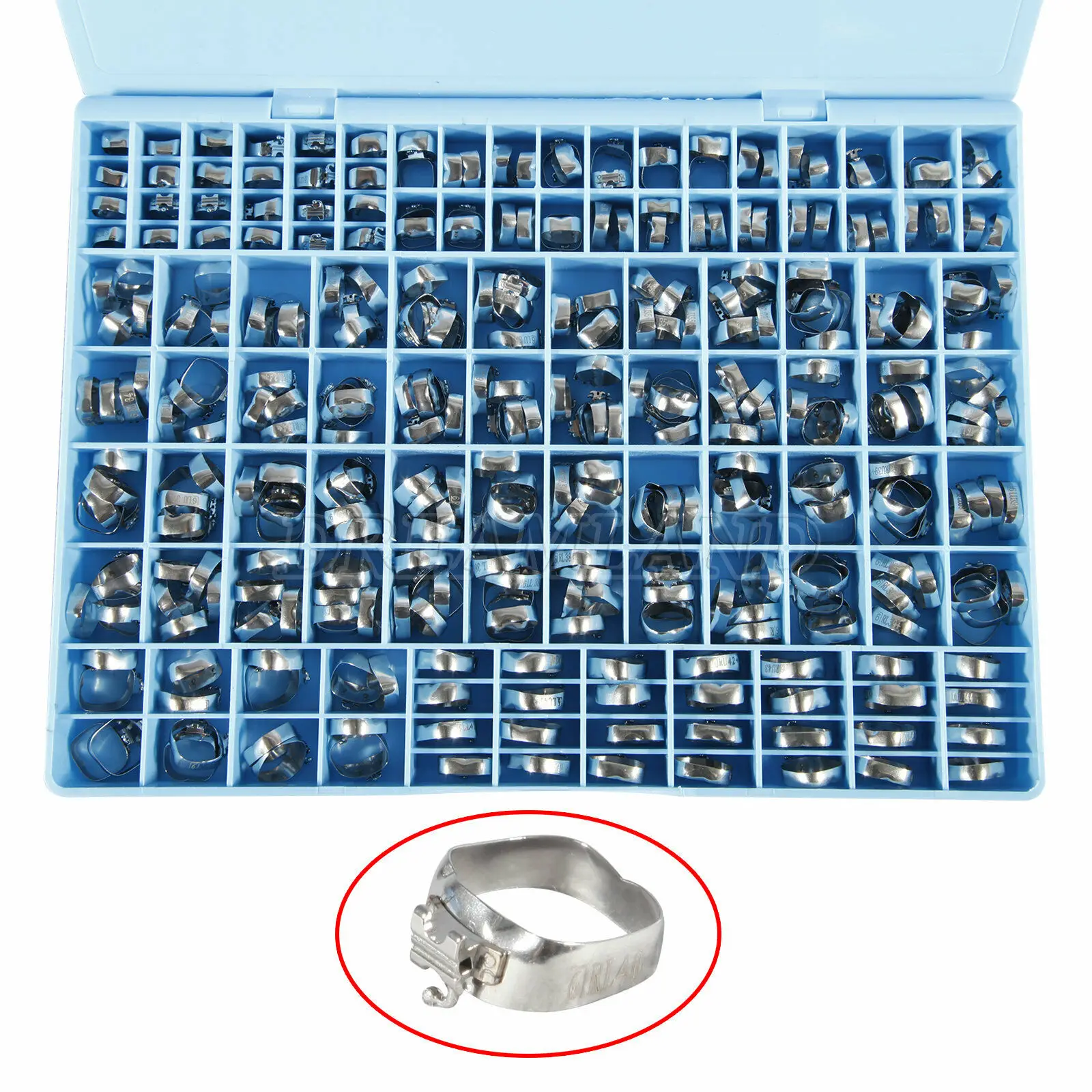 85 sets/340PCS Stainless Steel Buccal Welded Single Tube Roth.022 1st Molar with Bands Convertible M2