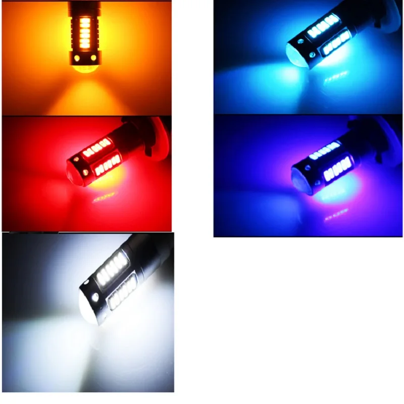 2pcs H1 H3 H27 880 881 PW24W LED Fog Light Bulbs Car Auto LED Running Lamp Driving Bulb Fog Lamp White Red Yellow Blue view 6