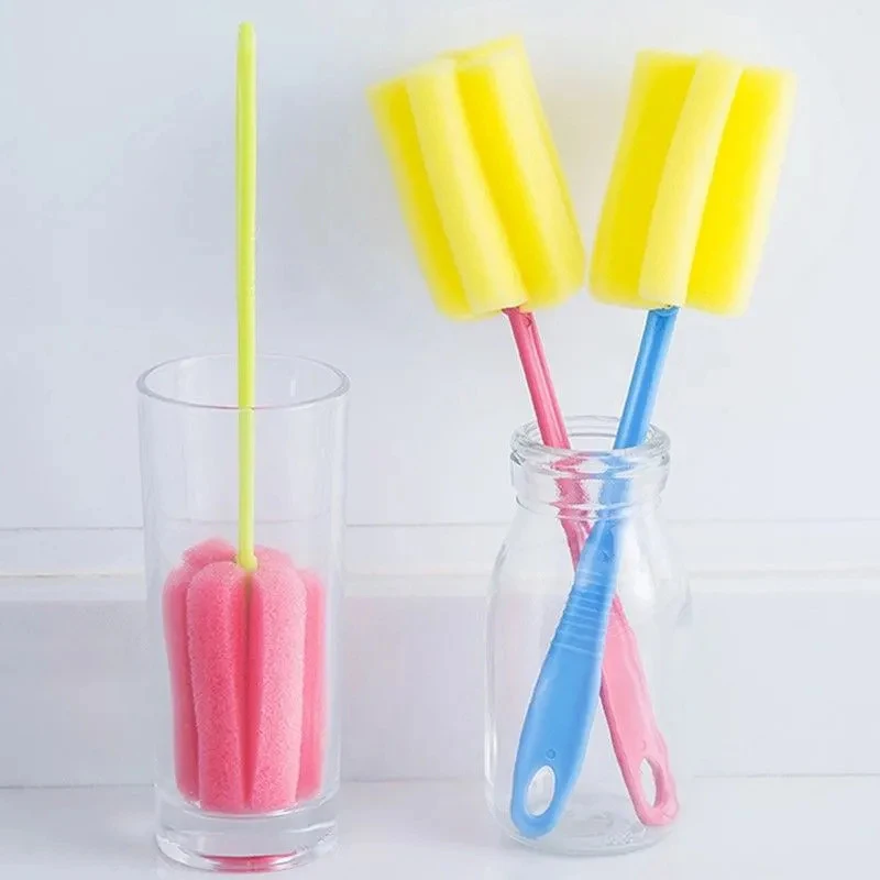 2pcs Sponge Cup BrushDrink Wineglass Bottle Coffee Tea Glass Cup Washing Cleaning Brushes Gadgets Kitchen Cleaning Tool