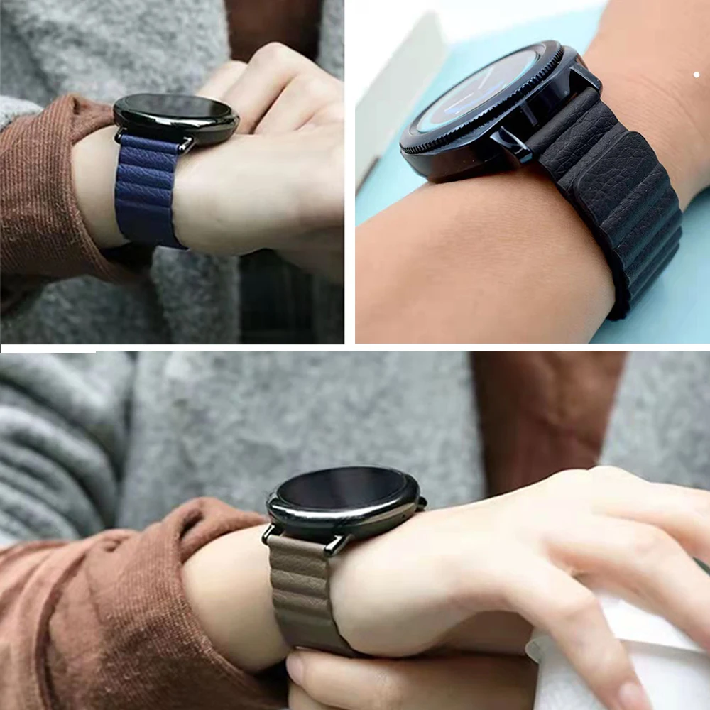 Magnetic Leather Band for Xiaomi Mi Watch Color Strap Bracelet for Xiaomi Smartwatch Color Sports Edition Replacement Watchband image 5