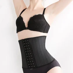 25cm Short Breathable Latex Waist Trainer 25 Steel Boned Corset Waist Cincher Shaper Slim Modeling Strap Women Body Shaper 9005