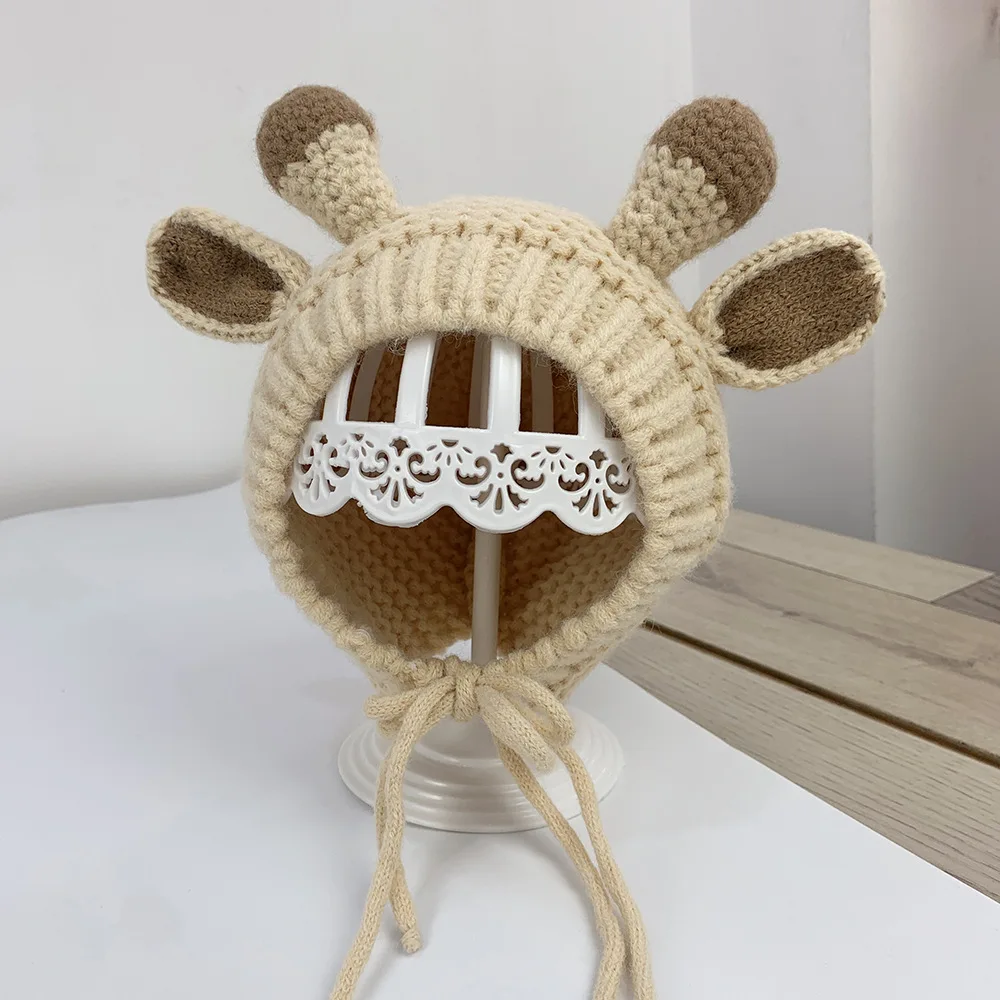 2020 Fawn look Thicken knitted hat winter warm hat Skullies cap beanie hat for Kids boy and girl 10