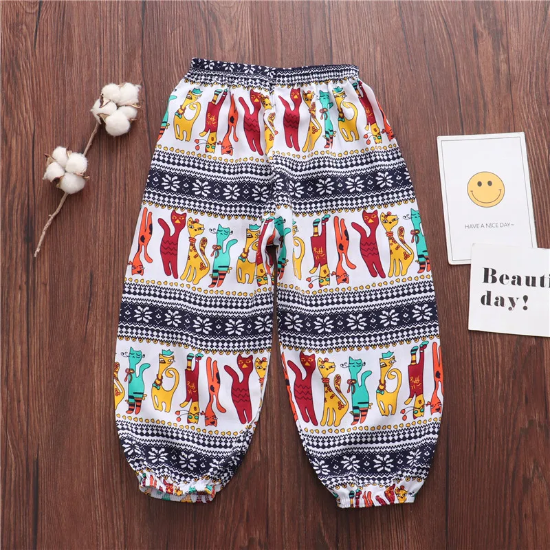 22 Color New Spring Summer Kids Boys Girls Thin Anti Mosquito Pants Candy Color Bloom Pants Trousers Baby Pajama 1-10 Year