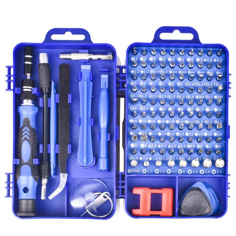 Kit de herramientas de reparación de cámara de teléfono, juego de destornilladores de precisión 115 en 1, brocas magnéticas Torx hexagonales, multiherramientas aisladas