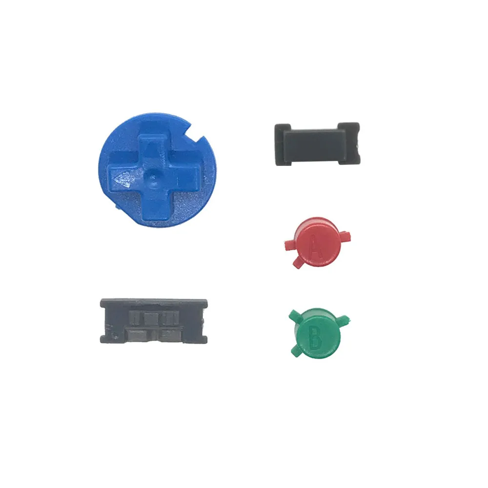 Botones A B con botones de encendido y apagado para Gameboy, 16 colores, GBC, juego de botones coloridos para GBC d-pad A B