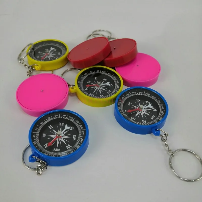 Creative compass keychain children's toys exploration compass outdoor men's practical physics toy explorer toys