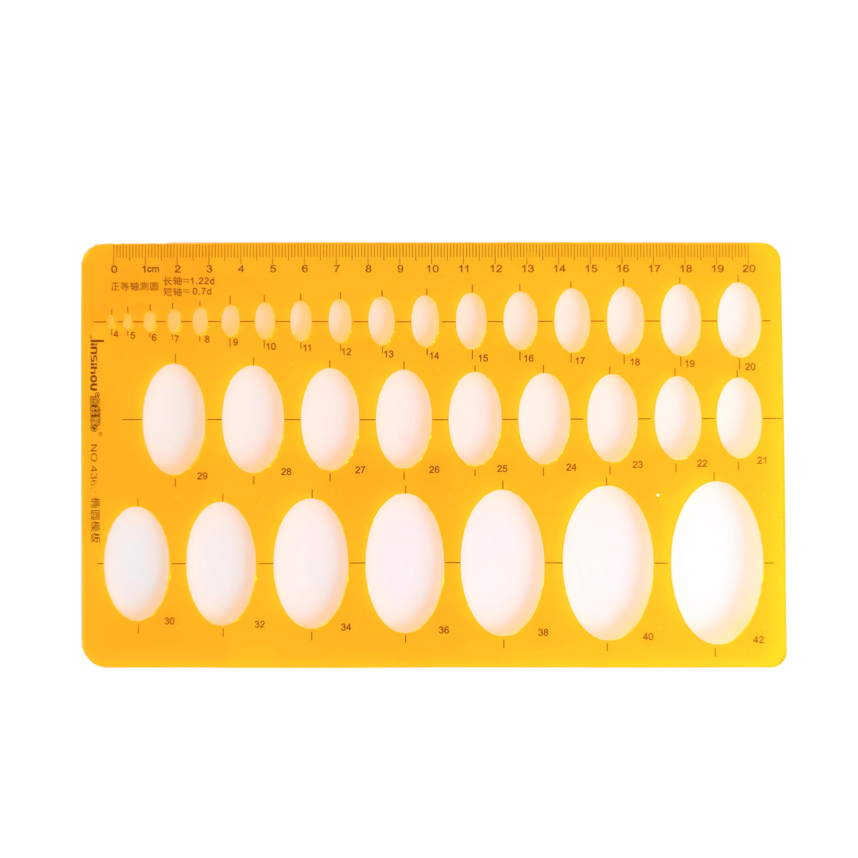 Elliptical Drawing Template Oval Template Stencil Metric Ruler  No.4362