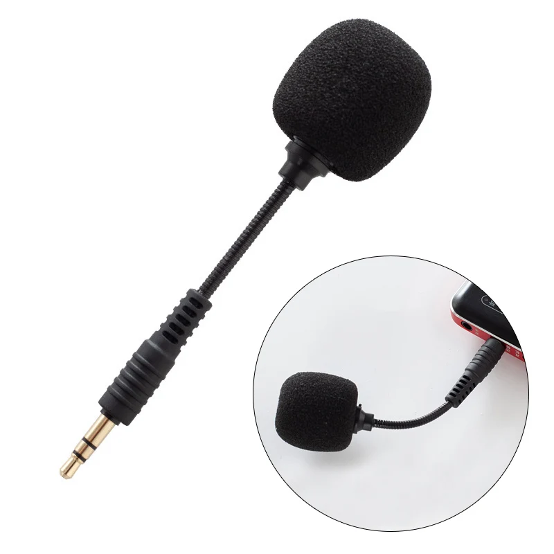 3.5mm 2/3/4 pin Jack Mini Flexible Folding Condenser Microphone Mic for Mobile Phone Loudspeaker Sound Card PC Computer Laptops