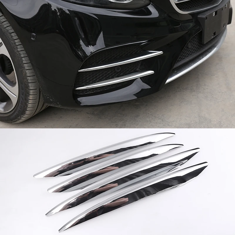 For Mercedes Benz E Class W213 2016 2017 2018 2019 2020 2021 2022 E43 AMG Car ABS Chrome Front Fog Lamp Cover Trim Accessories