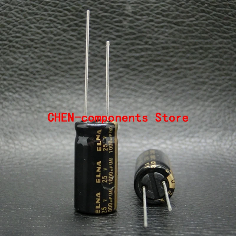 10PCS Original ELNA RA3 25V1000UF P5MM 10X20MM Audio fever electrolytic capacitor 1000uF/25v 85 degrees 1000UF 25V