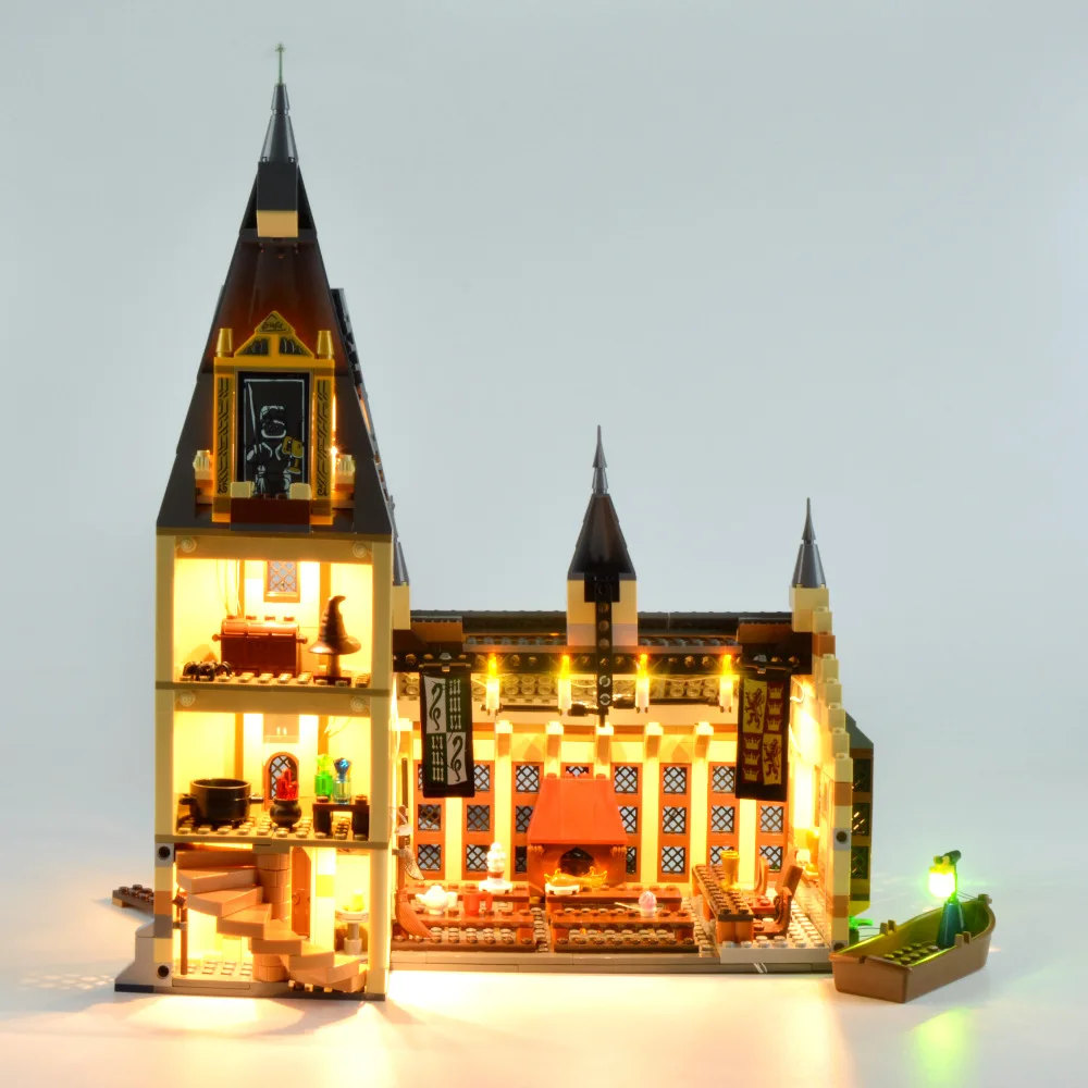 LED Light Set For 75954 Great Hall 16052 Building Blocks (NOT Include The Model Bricks)