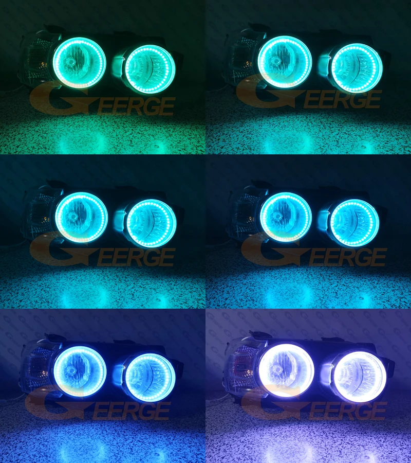 Dla Chevrolet AVEO Sonic T300 RF Remote Bluetooth-Compatible APP Multi-Color Ultra Bright RGB LED Angel Eyes Kit Halo Rings — zdjęcie 6