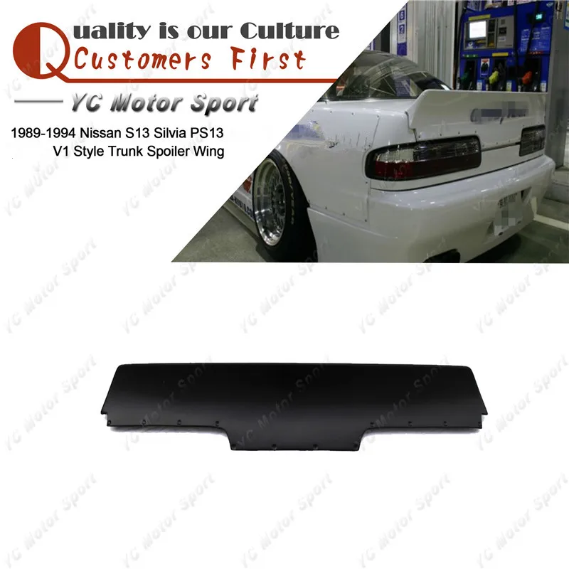 Car Accessories FRP Fiber Glass Rear Spoiler Fit For 1989-1994 S13 Silvia PS13 RB V1 Style Trunk Spoiler Wing