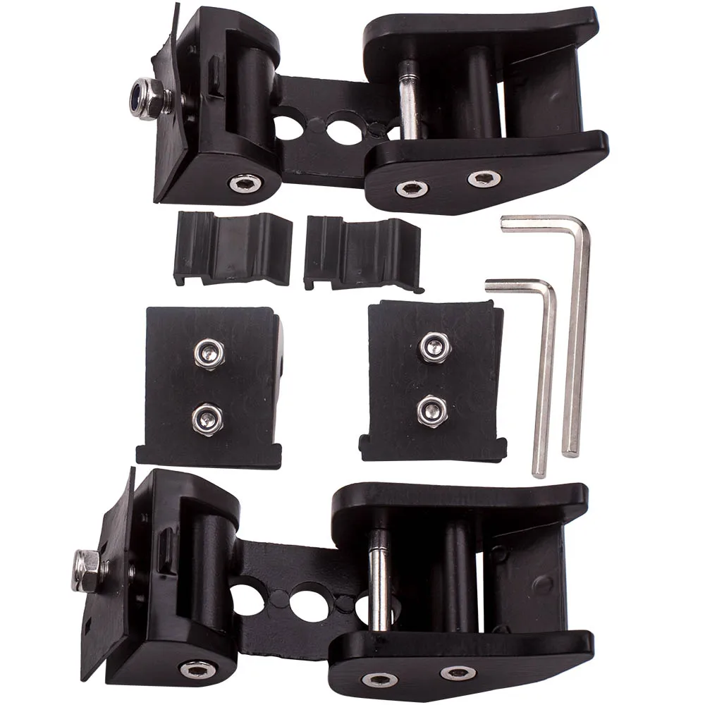 2pcs Aluminum Hood Latch Locking Catch for Jeep Wrangler JK 07-18 w/Rubber Pads Dropshipping