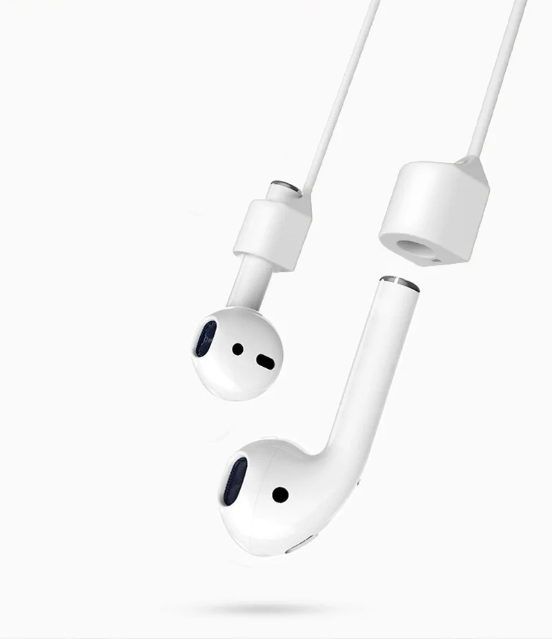 Anti-Lost Silicone Earphone Rope Holder Cable For Apple iphone X 8 7 AirPods Wireless Bluetooth Headphone Neck Strap Cord String