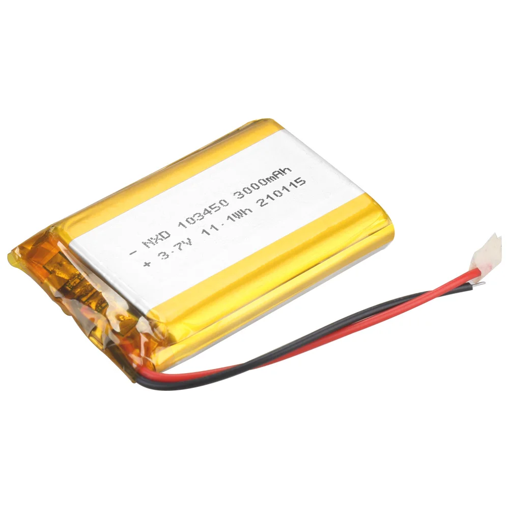 103450 3.7V3000mAh li-ion Lipo cells Lithium Li-Po Polymer Rechargeable Battery For interphone POS GPS Bluetooth speaker