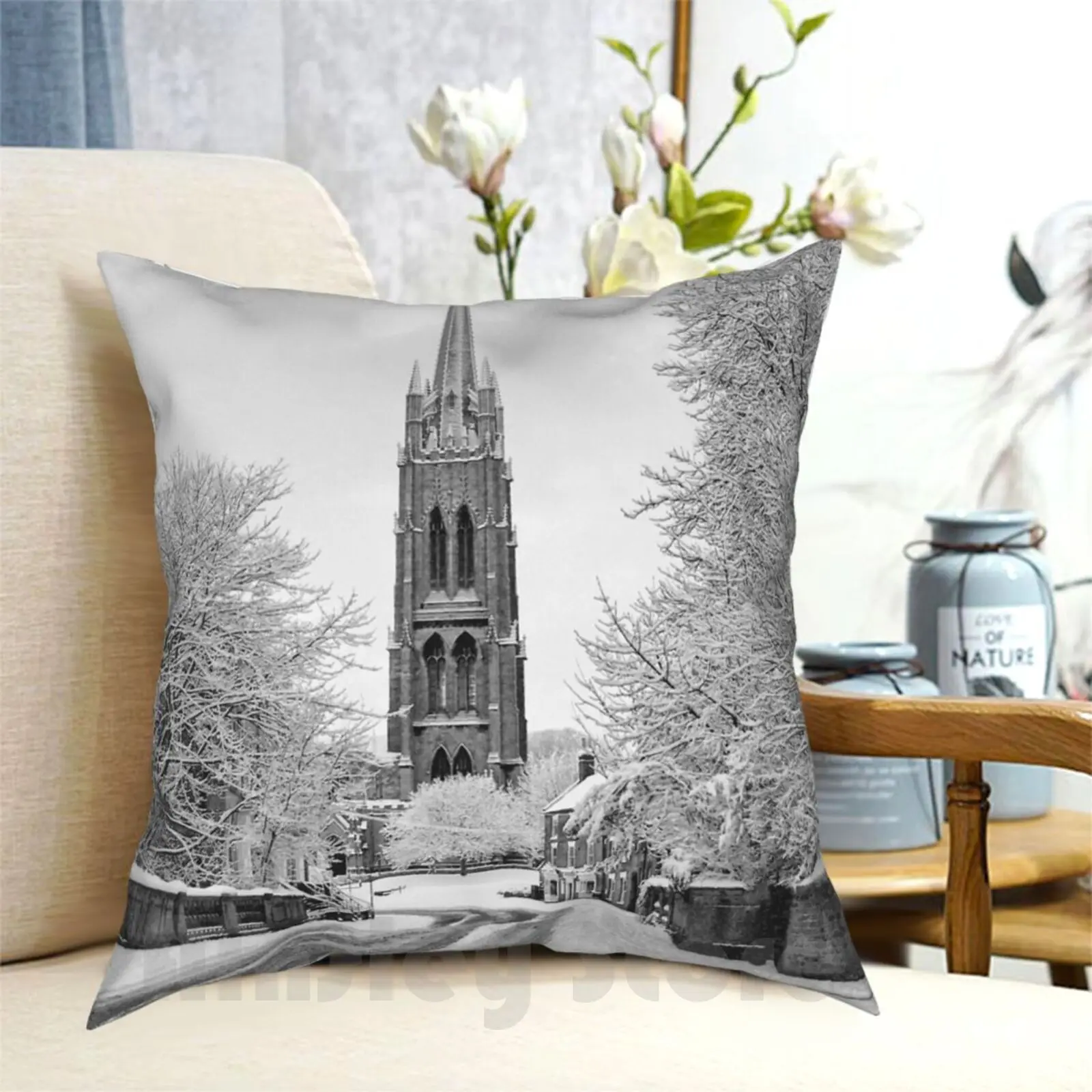 Spire Of St. James Pillow Case Printed Home Soft DIY Pillow cover Christmas St James Church St James Louth Beauty Church