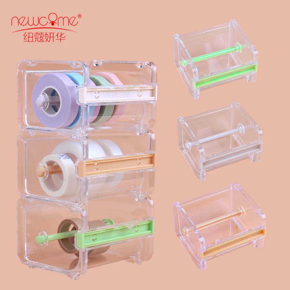 

NEWCOME Eyelash Extension Tape Transparent Storage Cutter Colors Tapes Cutter Split Grafting Eyelashes Medical Tape Makeup Tools