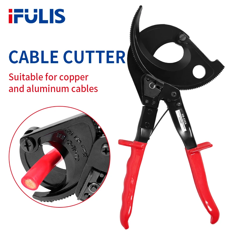 HS-520A 400mm² HS-325A 240mm² Ratchet Cable Cutter Copper Wire Shear Tools Ratcheting Cut Cutting Pliers Without Armored