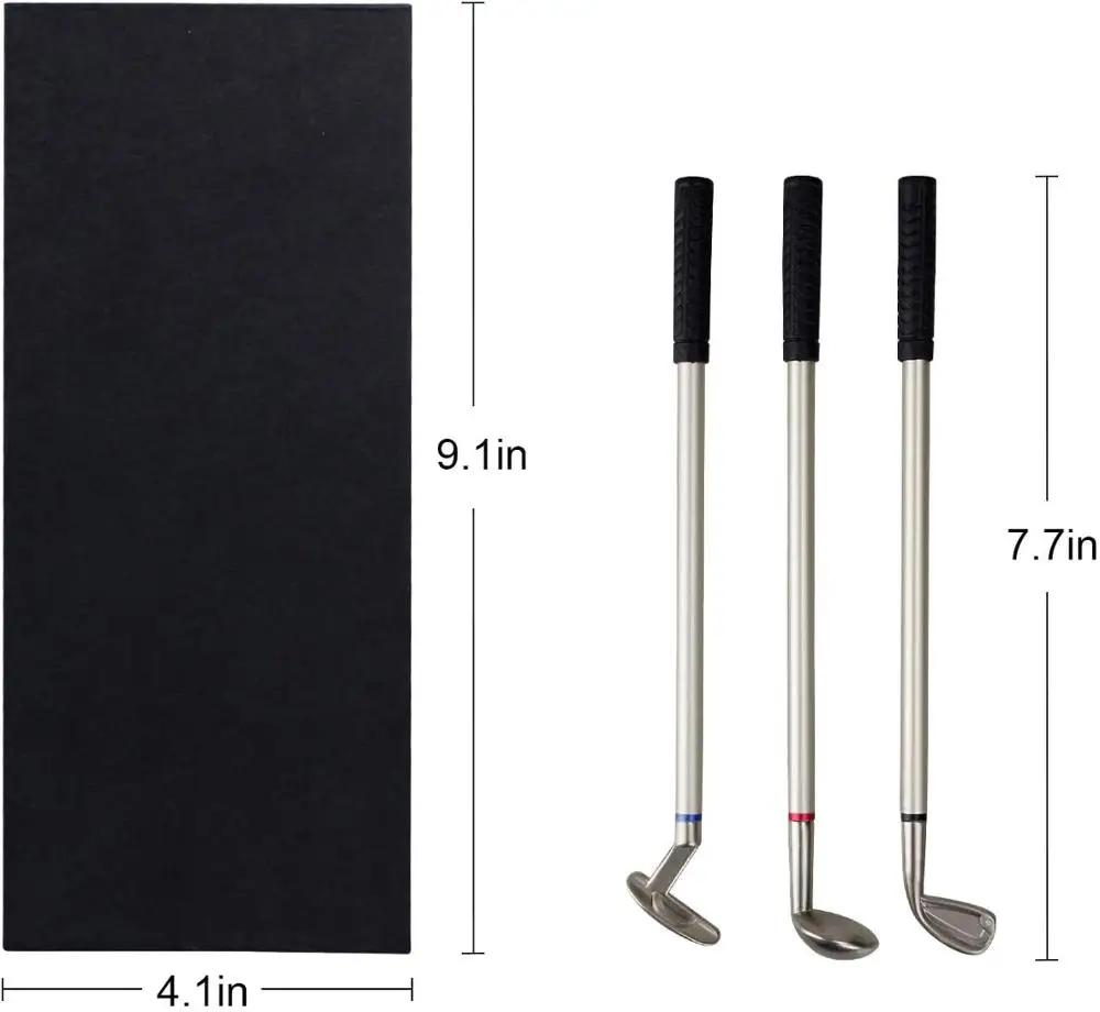 Mini Esferográfica de Golfe de Mesa, Inclui 3 Clubes Bolas Bandeira, Jogos de Mesa, Escrita Criativa Suprimentos, Presente