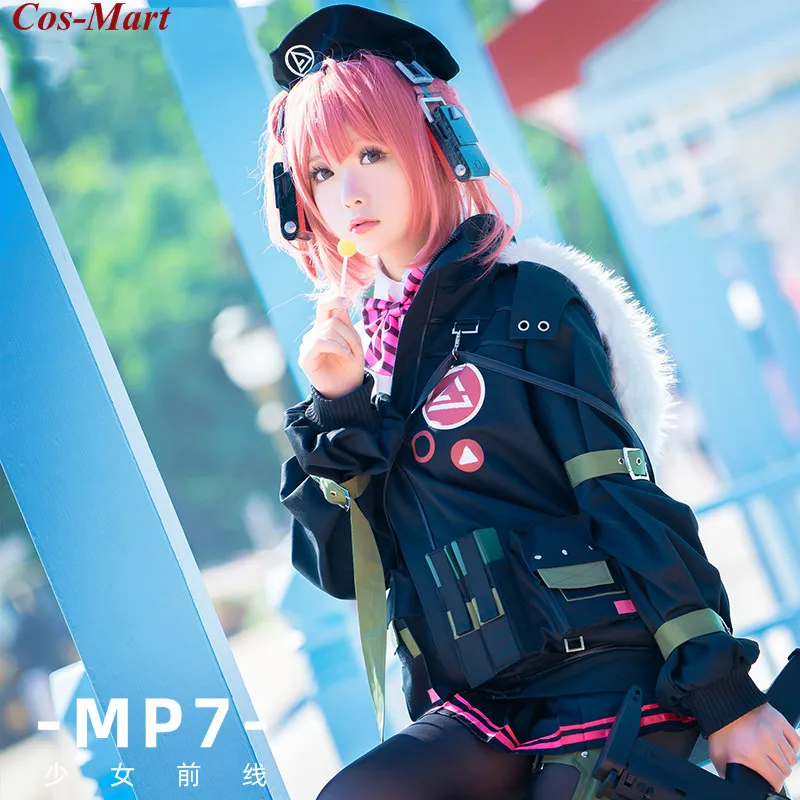 Cos-Mart Hot Game Girls Frontline MP7 Cosplay Costume Combat Outfit Female Halloween Guerrilla Warfare Clothing Highly Reductive