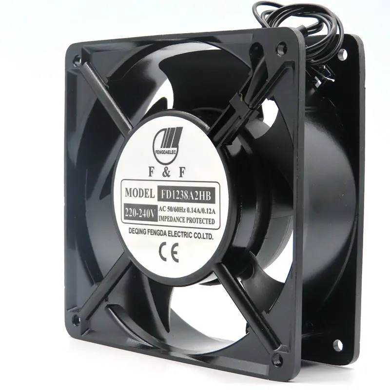 Fd1238a2hb original novo 220-240v 0.14 0.12a 12cm 12038 rolamento de esferas ventilador de refrigeração do quadro de alumínio