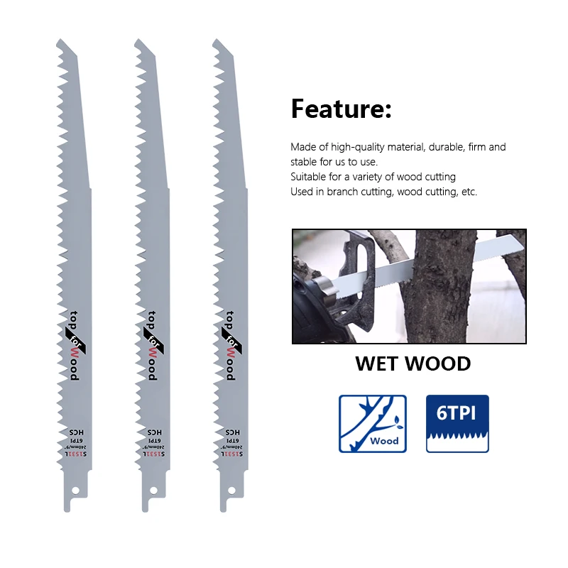 Jig Saw Blade 2 pcs S1531L Jigsaw Blades for Wood Cutting Saber Saw Power Tool Saw Blade Reciprocating Saw Blades