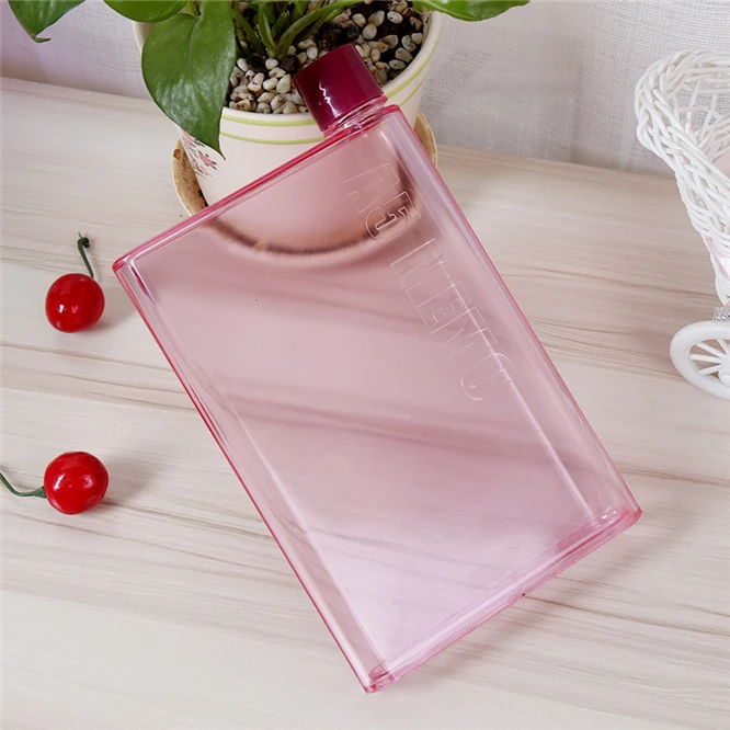 Creative Fashion Paper Cup Bottle Flat Water Bottle Bpa Clear Book Portable Paper Pad Water Bottle Flat Drinks Kettle Girl cup