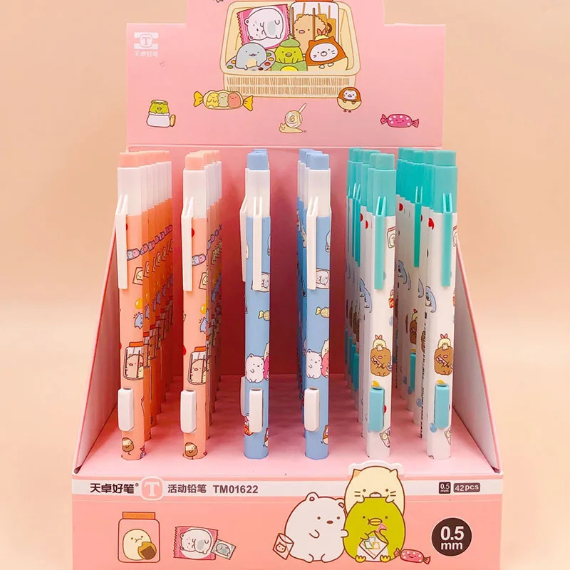 

40 pcs/lot Kawaii Sumikko Gurashi Press Mechanical Pencil Cute Drawing Writing Automatic Pen School Office Supplies