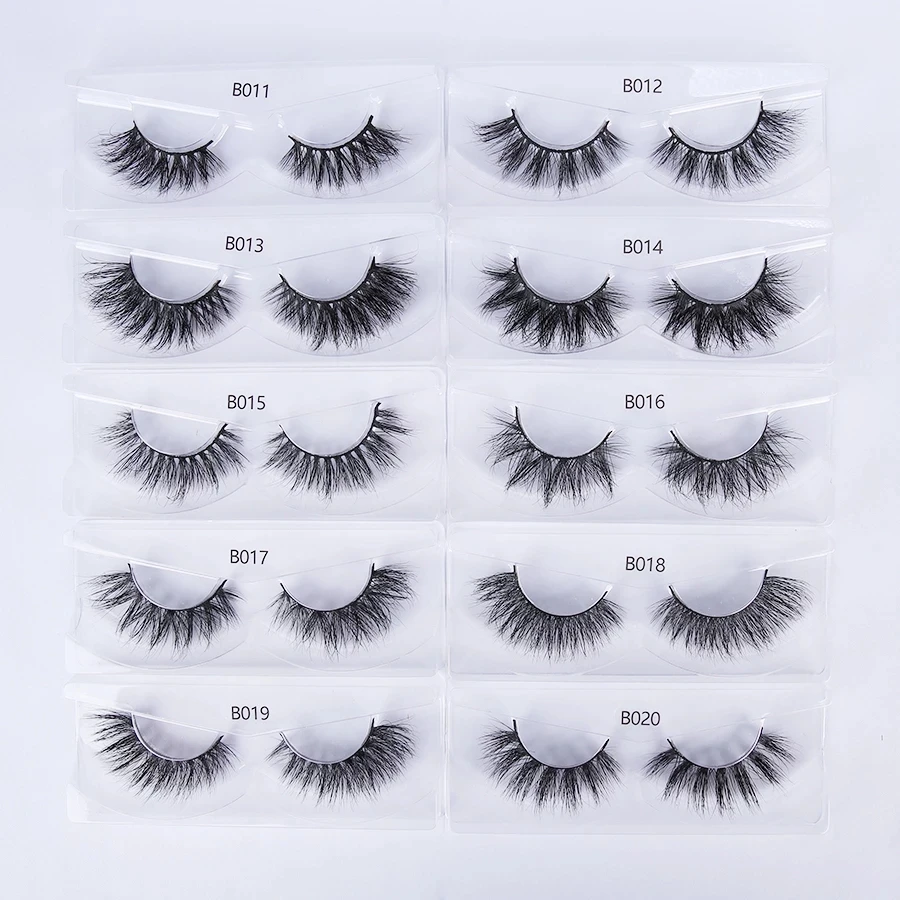 18mm Mink Lashes 10/30/50pcs Wholesale Natural Mink False Eyelashes Wholesale Dramatic Makeup Extension In Bulk Free Customize B