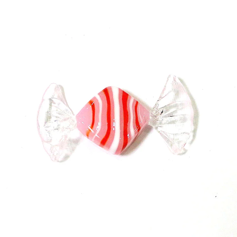 Custom Creative Murano Glass Sweets Pink Candy Craft Ornaments Home Desktop Christmas Valentine\'s Day Wedding Decor Accessories