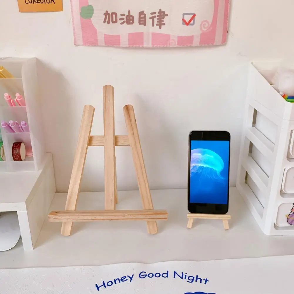 New Wooden Mini Stand Universal Lazy Mobile Phone Stand Creative Cute Multi-function Stand Desktop Tablet Stand Small Easel