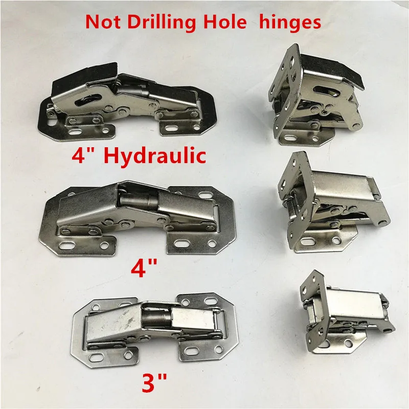 90 Degree Not Drilling Hole Cabinet Hinge Hydraulic  Cabinet Cupboard Door Hinges Soft Close Furniture hinges Hardware