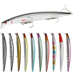 1 pz 18cm 23g modello caldo Minnow esca da pesca esca artificiale dura occhi 3D Wobblers Crankbait 2 # ganci Sea Pike attrezzatura da pesca