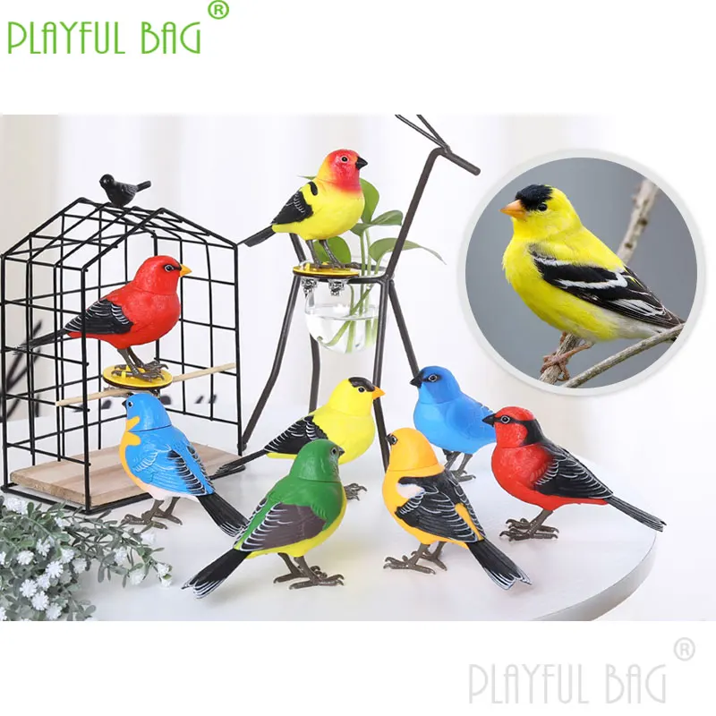 Christmas interactive puzzle simulation voice control induction electric singing bird toy children's Ornament Gift vd32