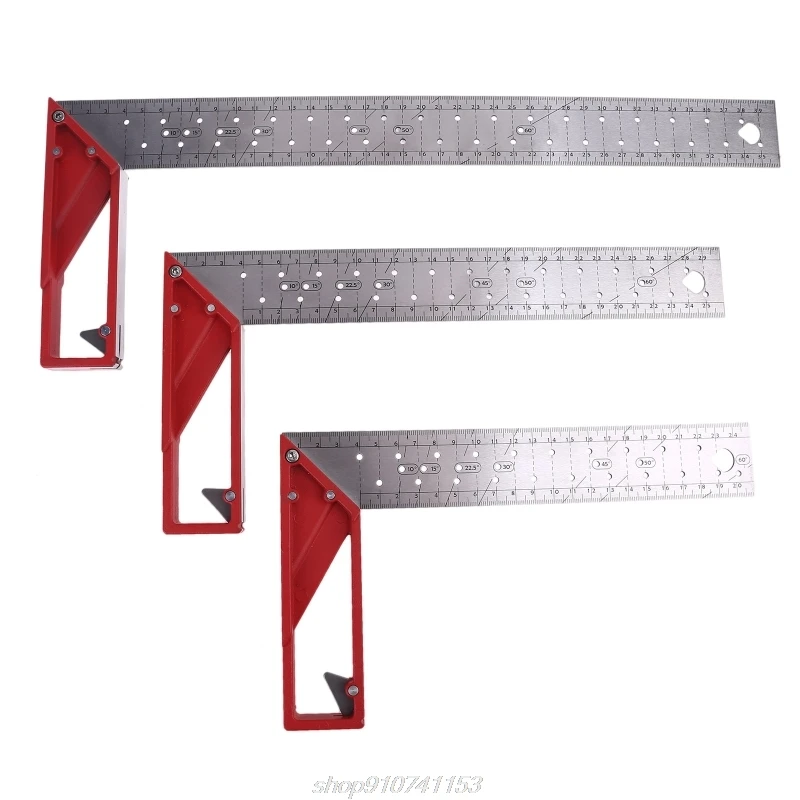 45/90° 25cm/30cm/40cm L Square Stainless Steel Marking Gauge Ruler for Woodworking Carpenter Tools N19 20 Dropship