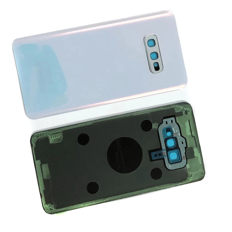 New For Samsung Galaxy S10E S10e G973 G973F Back Battery Cover Rear Door Housing Case Glass Panel + Camera Lens Cover Parts