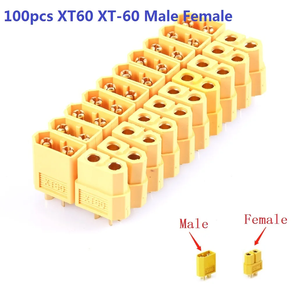 100pcs XT60 XT-60 Male Female XT30 XT90 T-Plug Bullet Connectors Plugs For RC Lipo Battery ESC