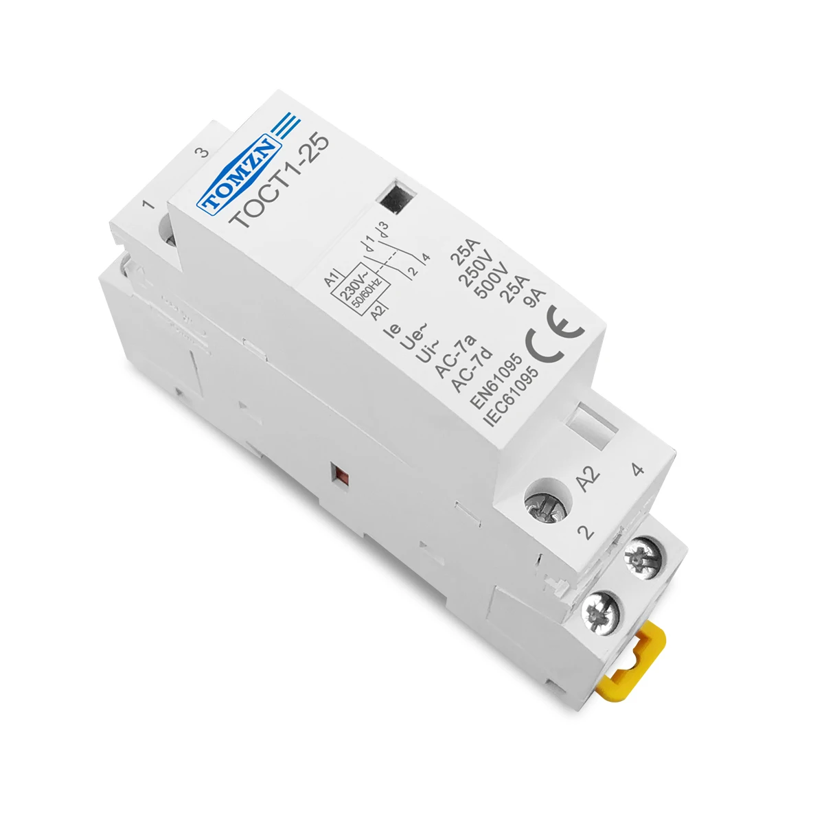 TOCT1 2P 25A 220 V/230 V 50/60 HZ Din rail Huishoudelijke ac Modulaire schakelaar 2NO 2NC of 1NO 1NC