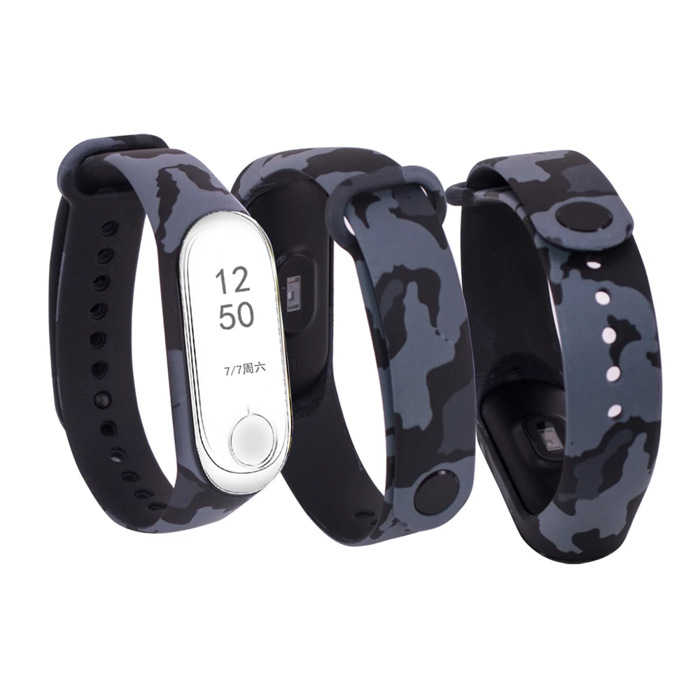 Correa de silicona para Xiaomi Mi Band, repuesto de pulsera Universal con flores coloridas para modelos 3, 4, 5 y 6, 7, 6, 5 y 4