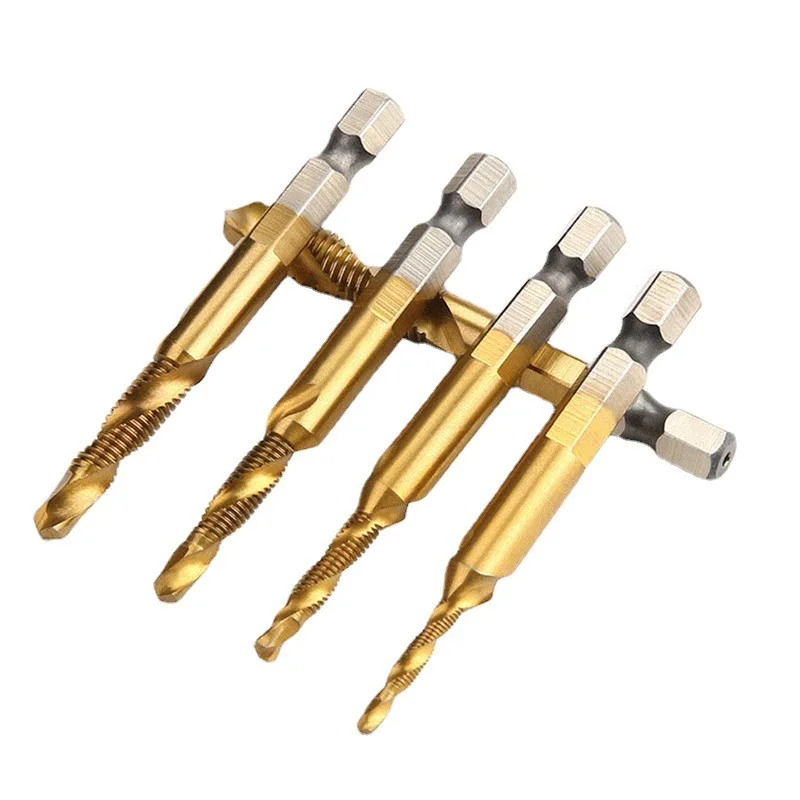 Mango hexagonal de grifo extendido HSS de 70mm, chapado en titanio, rosca métrica, grifo métrico, tornillo de máquina, M3, M4, M5, M6, M8, M10