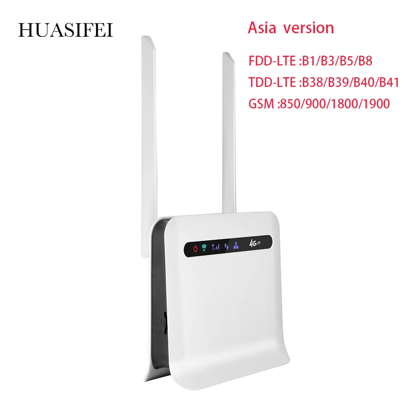 HUASIFEI Router 4g Sim Card 300Mbps Wireless CPE 3G/4G LTE Modem Mobile Wifi Hotspot With Sim Card Slot For Indoor Home 2020 New