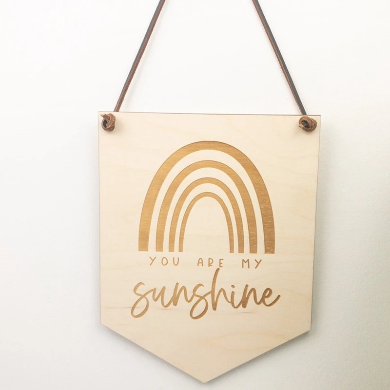 1PCS  You Are My Sunshine Nursery Toddler Room Decoration  Wood Hanging Sign Wood Nursery Wall Art